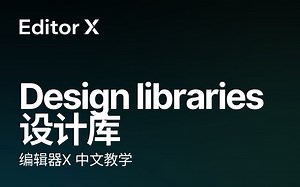 Design libraries 设计库 | Editor X · 编辑器X 中文教学