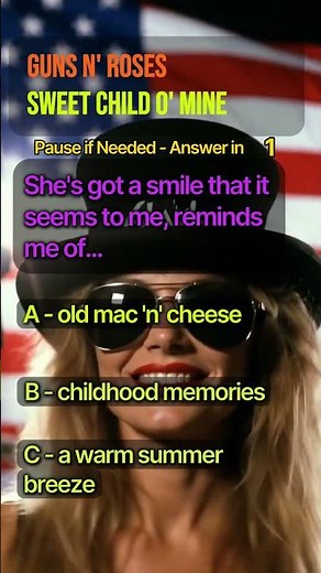 Guns N' Roses 🎸 Sweet Child O' Mine 🎶 Finish this Lyric❓