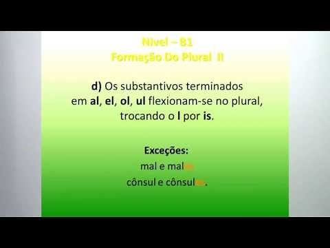 Portugués- Nivel B1-1- Formación del plural 2