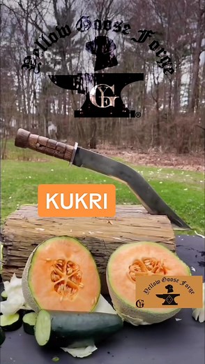 Here’s a sweet kukri for ya fam! 🤘😝 working on new builds now!! Stay tuned!! #blacksmith #bladesmith #forging #knife #yellowgooseforge