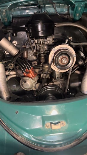 Vw 1966 Java Green Beetle cold start