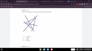 Which of the following point of concurrency is shown inside the... | Filo