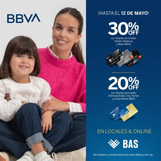 92K views | Hasta el 12 de mayo, disfrutá los beneficios de tu Tarjeta de Crédito BBVA en BAS. ️ ¡Visitá las tiendas o la web bas.com.uy para encontrar el regalo perfecto para ella! | BBVA | Facebook