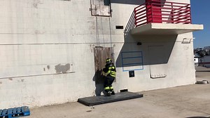 Today our crews were training with new personal escape systems. Every firefighter will soon carry their own state-of-the-art bailout equipment accessible from inside of their bunker gear. This way, firefighters trapped in an enclosed environment, even under intense fire conditions, can effectively escape out of a high-rise opening/window and be able to repel themselves within seconds using 50 feet of rope down the side of a structure on their own. | Orlando Fire Department