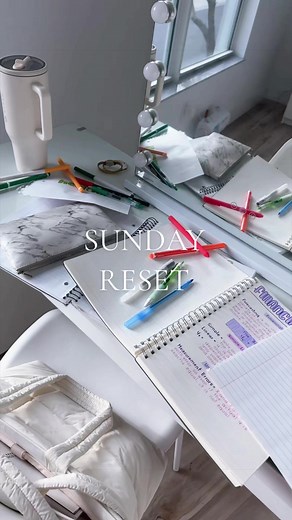 Sunday Desk Reset ASMR for Study Motivation