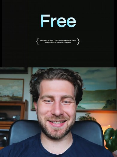 GSAP just went free 🎉 - this is a big one! 🙌 Sites shown: GSAP --- amanation-official --- childless --- t3 chat (AI) #GSAP #Animation #Webflow #WebDesign #WordPress #WebDevelopment #Accessibility #OpenSource