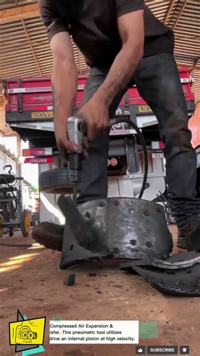 Pneumatic Rivet Removal Tool for Brake Lining Replacement #shortvideos
