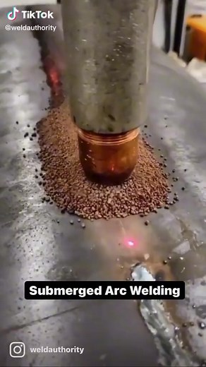 1.3M views · 10K reactions | Submerged arc welding uses a wire that is continually fed. An arc forms under the the granular flux that's placed ahead of the of the weld. weldauthority | Welding Career Now | Facebook
