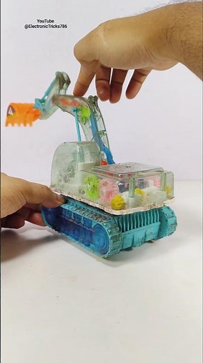 Inside transparent JCB / RC JCB powered by DC motor /remote control JCB with DC motor / repair jcb