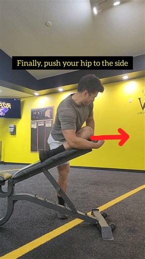 Stiff or sore low back? This stretch often helps relieve that. #legday #shortreels #stretching