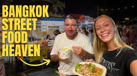 Exploring a Night Market in Bangkok with Local Food Stalls and Evening Atmosphere