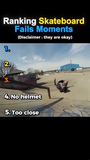 Ranking Skateboard Fails Moments 🤣
