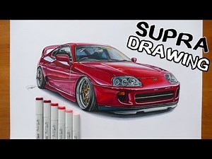 TOYOTA SUPRA CAR DRAWING