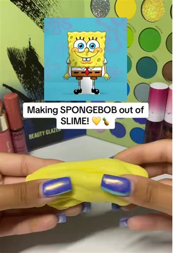 Had to post this with this song! 🧽 Are you going to watch the new spongebob movie? 🍿😇 #slimes #slimevideo #satisfyingvideos #spongebob #icespice