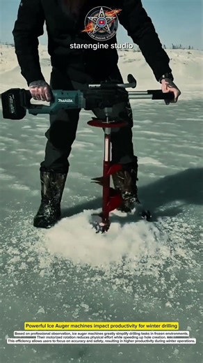 Powerful Ice Auger machines impact productivity for winter drilling #machines