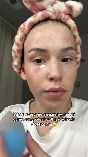 @e.l.f. Cosmetics WHAT AM I DOING WRONG?! I’ve tried both versions and they both do me dirty everytime😭 idk if it’s my skin or what #elf #elfcamoconcealer #concealer #help #fyp