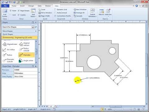 8.4 Using Visio Dimension Lines