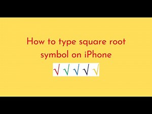 How to type square root symbol on iPhone