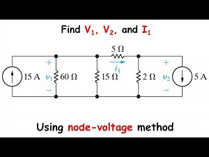 NODE-VOLTAGE METHOD step-by-step detailed walkthrough [Nilsson AP4.1]
