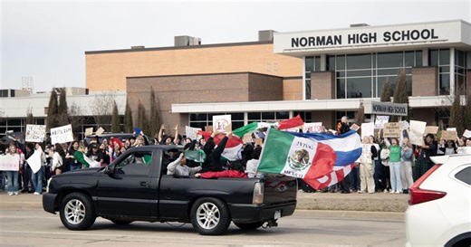 ‘We are America’: Norman High School students protest ICE in walkout
