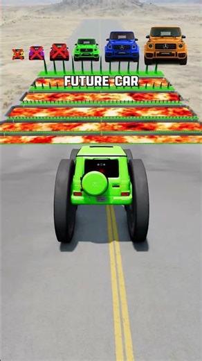 Big & Small Cars vs Big & Small Spikes & Lava