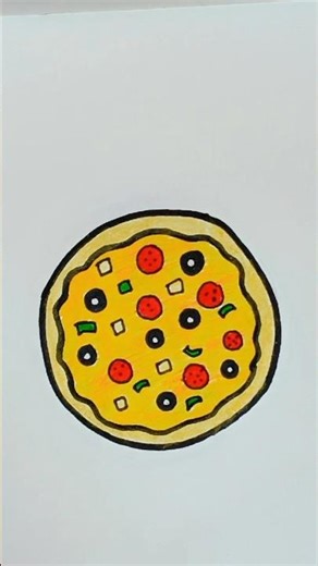 Pizza drawing easy Step by step 🍕| #shorts #drawing #art