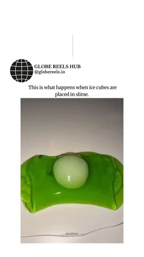 GLOBE REELS HUB on Instagram: "The video shows hands embedding white, translucent cubes into green slime, resulting in vapor clouds and satisfying stretching effects that have driven over 500 likes and 180 replies within hours, mostly expressing awe in Indonesian. A top reply correctly identifies the cubes as dry ice rather than regular ice, as evidenced by the fog from sublimation—dry ice transitions directly from solid to CO2 gas at -78.5°C without melting into liquid, per basic thermodynamics