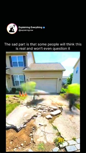 Explaining Everything on Instagram: "This entire scene looks real—but it isn’t. Everything from the human figure to the construction floor, the tools, the lighting, and even the tiny details in the environment has been fully designed by AI. No cameras, no actors, no physical location. Just pure artificial intelligence generating a hyper-realistic world that feels almost indistinguishable from reality. It’s a glimpse into the future of filmmaking, architecture, and digital design—where entire env