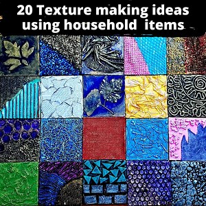 20 Texture making Ideas using usual household items You can make these diffrerent textures for your Mixedmedia, 3d mural, Canvas, Bottle art and many more things that too using really simple household items. | CreativeCat