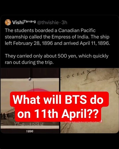What will BTS do on 11th April ?? #taehyung #jin #jimin #rm #suga#jhope #jungkook #bts #btsarmy #fyp