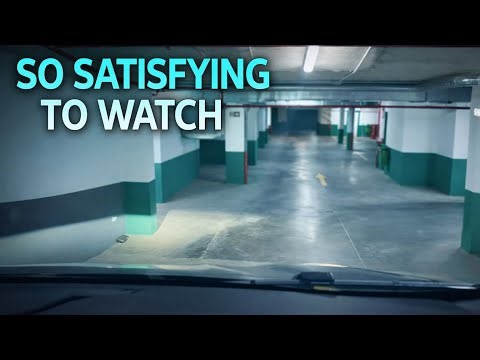 SO SATISFYING TO WATCH | Relaxing POV Drive in a Parking Garage