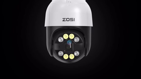 ZOSI C289 1080P WiFi Pan/Tilt Outdoor Security Camera,Plug-in Home Surveillance PT Camera,Smart Light Siren Alarm,Color Night Vision,2 Way Audio,Person Vehicle Detection,Phone Remote,5X Digital Zoom