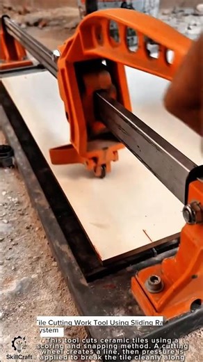 Tile Cutting Work Tool Using Sliding Rail System #worktool
