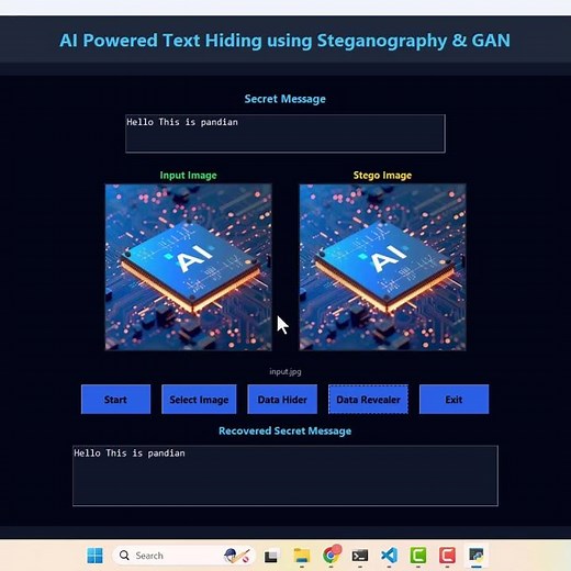 🕵️AI-Based Neural Steganography System for Text Hiding in Images Using Deep Learning|Computer Vision