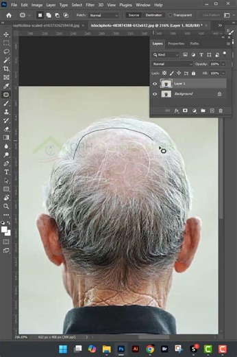 How to perform hair transplant in Photoshop