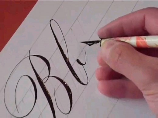 Copperplate教程字母Bb