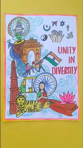 unity in diversity poster for school #schoolprojectmaker
