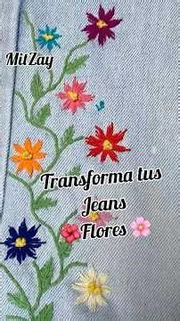 Transforma tus Jeans #shorttutorial #shortvideo #bordadoamano