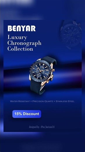 Luxury watch ⌚ Design Poster #posterdesign #canva #graphicdesign #fyp #socialmedia #canvatutorial