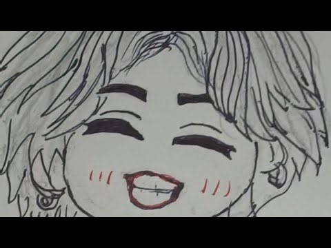 How to draw a cute boy bts suga drawing by AK creativity