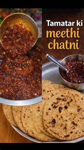 😋Ek chamach aur bas..Dil khush! #ytshorts #viral #shorts #chatni #tamatar #meethichutney #feedshorts