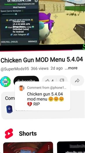 Chicken Gun v5.4.04 MOD APK [Mega Menu, Unlimited Coins] for Android Now 😥