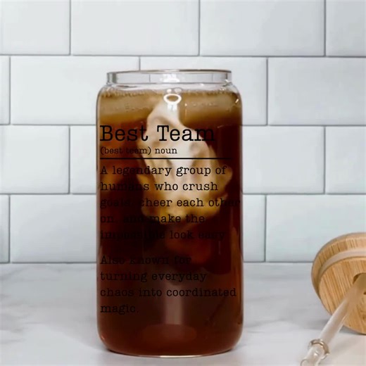 Best Team Ever, Employee Gifts, Corporate Gifts for Employees, Employee Appreciation, Best Team Ever Glass, Team Gifts, Engraved Lid, 16oz - Etsy