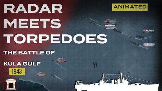 The US Navy’s ambush at Kula Gulf, 1943 - animated + one torpedo, 500 dead: the sinking of HMS Hawke - WW1 animated