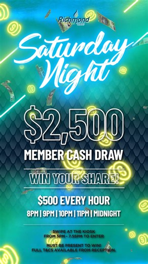 Starts this Saturday night Nov 1 | Richmond Club