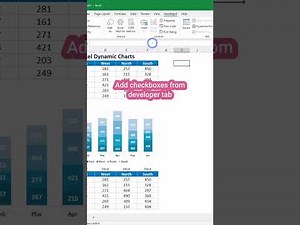 Create dynamic chart with checkboxes in excel
