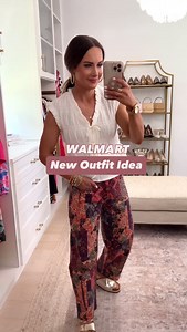 4K views · 584 reactions | We found the cutest @walmart early fall outfit you can wear now! Comment OUTFIT LINKS for details! ️ Wearing size 2 in the jeans and small in the top. Sizes are going quickly so don’t wait to check out!  #walmart #walmartfashion #walmartstyle #whattowear #walmartfinds | The DoubleTake Girls | Facebook