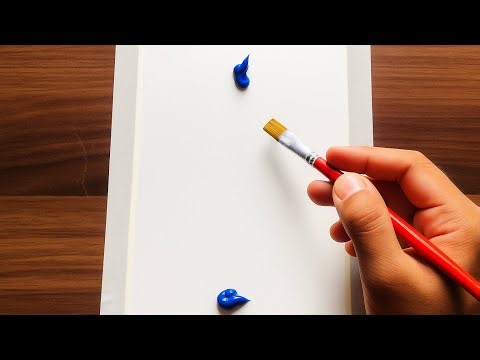 Red tree| full moon | acrylic painting for beginners