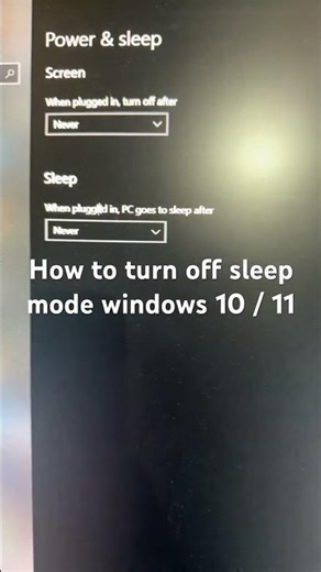 How to turn off sleep mode windows 10 / 11