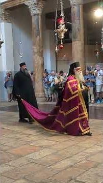 Orthodox procession in the Basilica of the Nativity